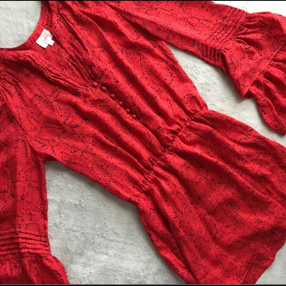 Red Parker snake skin dress, size xs